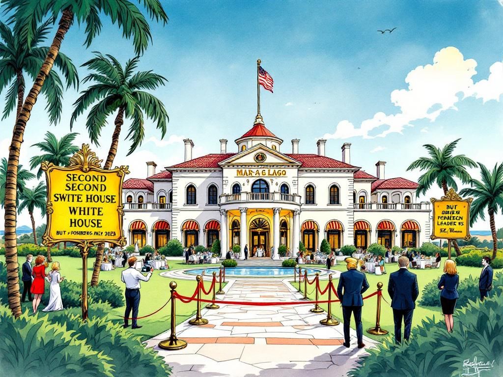 Mar-a-Lago as the second White House with membership fees at one million and influence seekers entering