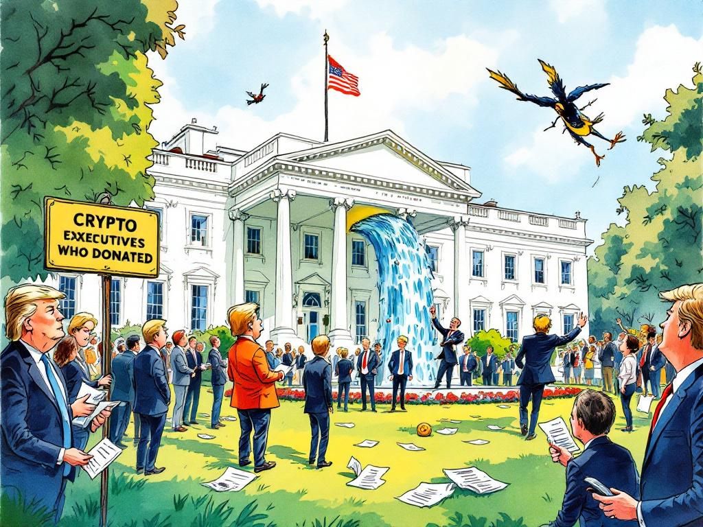 Crypto executives who donated to Trump receiving favorable regulations at the White House crypto summit