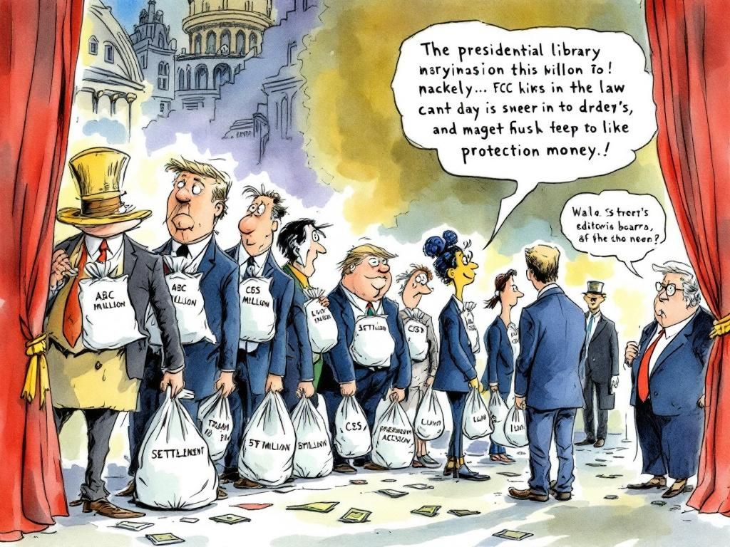 ABC CBS and law firms paying settlements to get favorable regulatory treatment - the protection racket