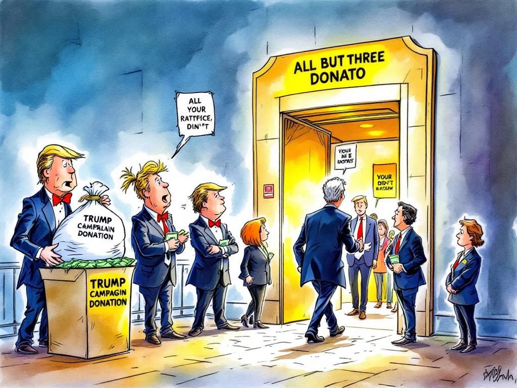 Cabinet nominees depositing campaign donations and receiving their department positions